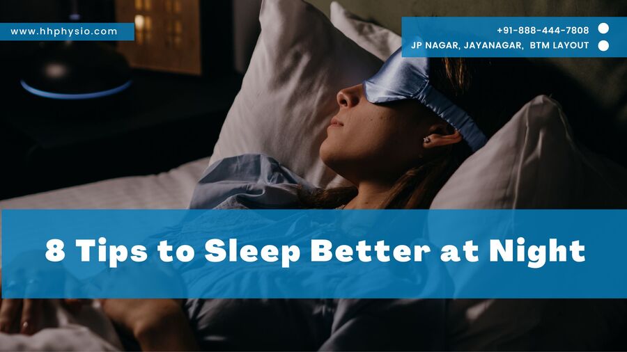 Woman sleeping with eyes mask on: 8 Tips to Sleep Better at Night