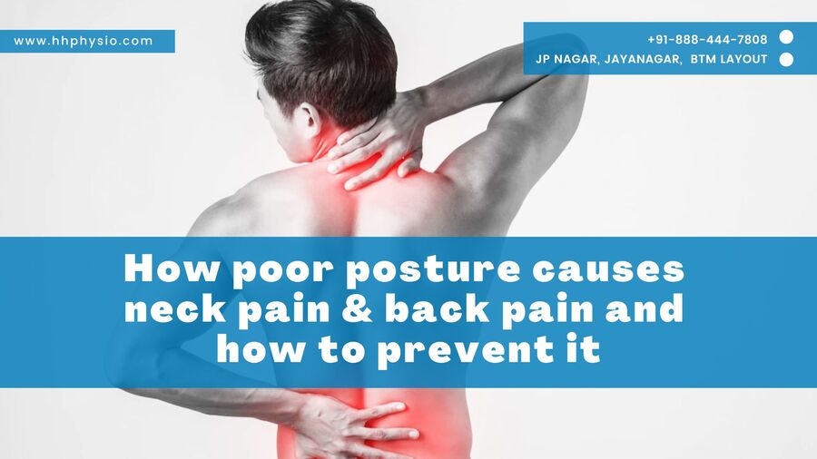 Man suffering from Neck pain and Back pain because of poor posture